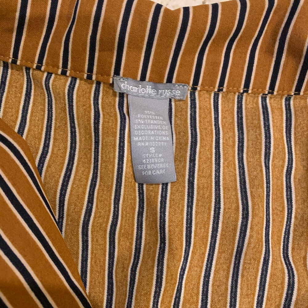 Mustard rust striped blouse
